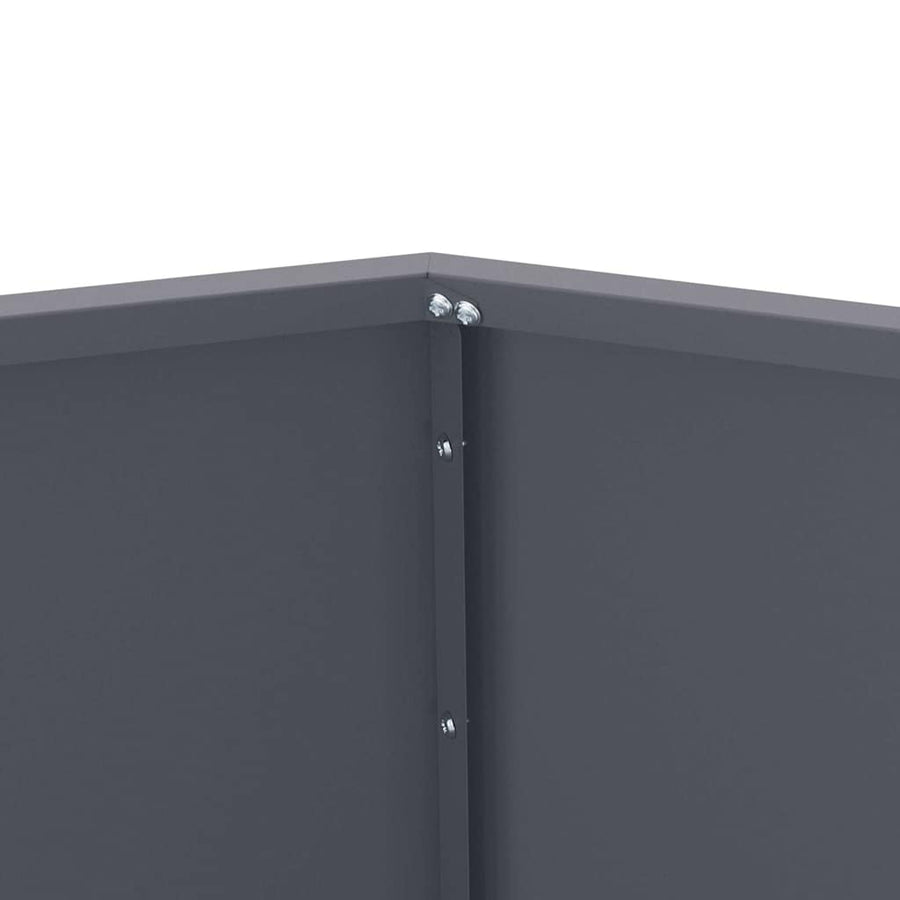 Plantenbak 2 pcs Antraciet 100 x 100 x 80 cm Staal