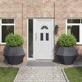 Plantenbak 2 pcs Antraciet 100 x 100 x 80 cm Staal