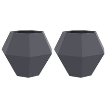 Plantenbak 2 pcs Antraciet 100 x 100 x 80 cm Staal