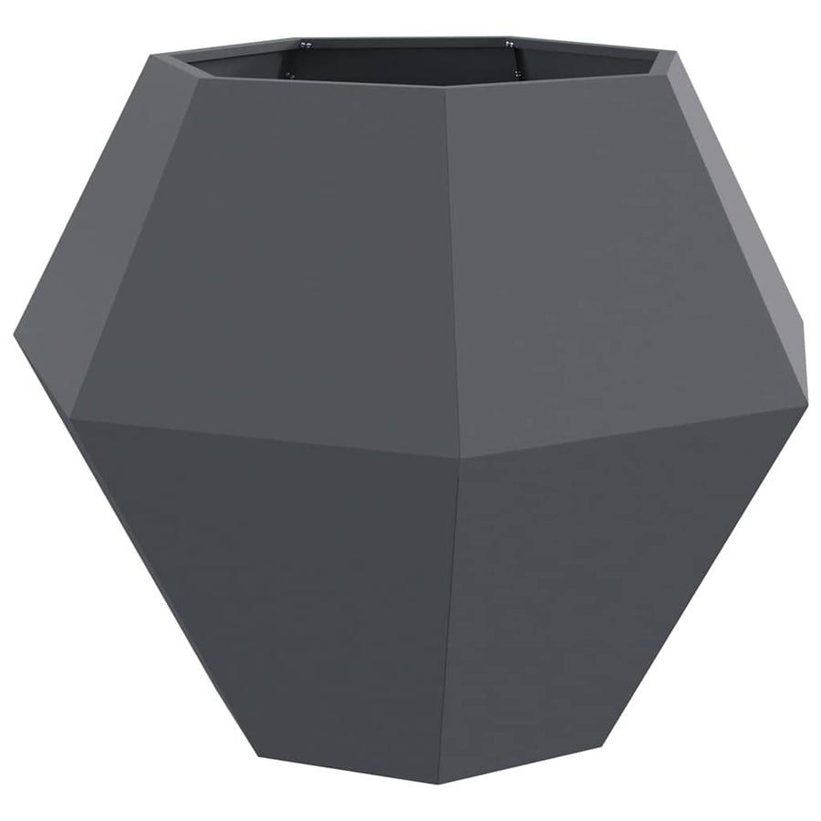 Plantenbak 2 pcs Antraciet 100 x 100 x 80 cm Staal