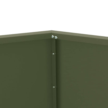 Plantenbak Olijf Groen 100 x 100 x 80 cm Staal