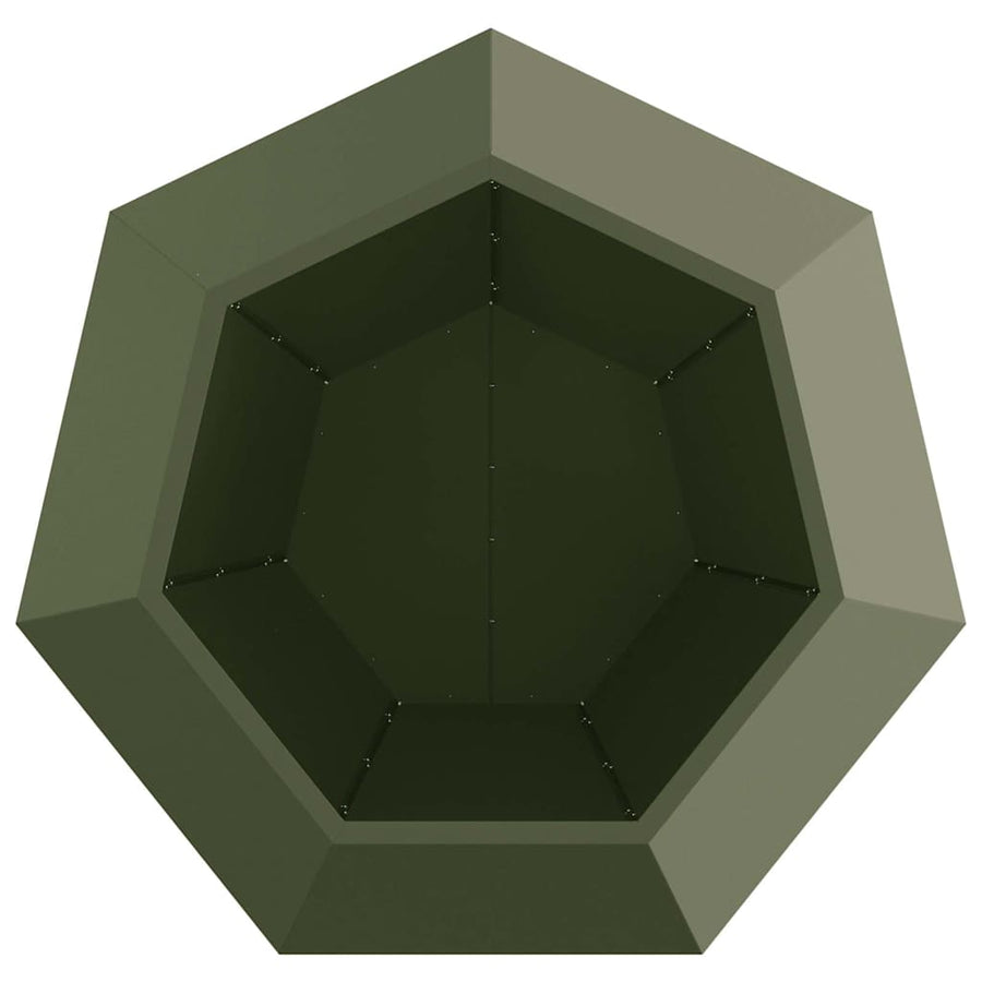 Plantenbak Olijf Groen 100 x 100 x 80 cm Staal