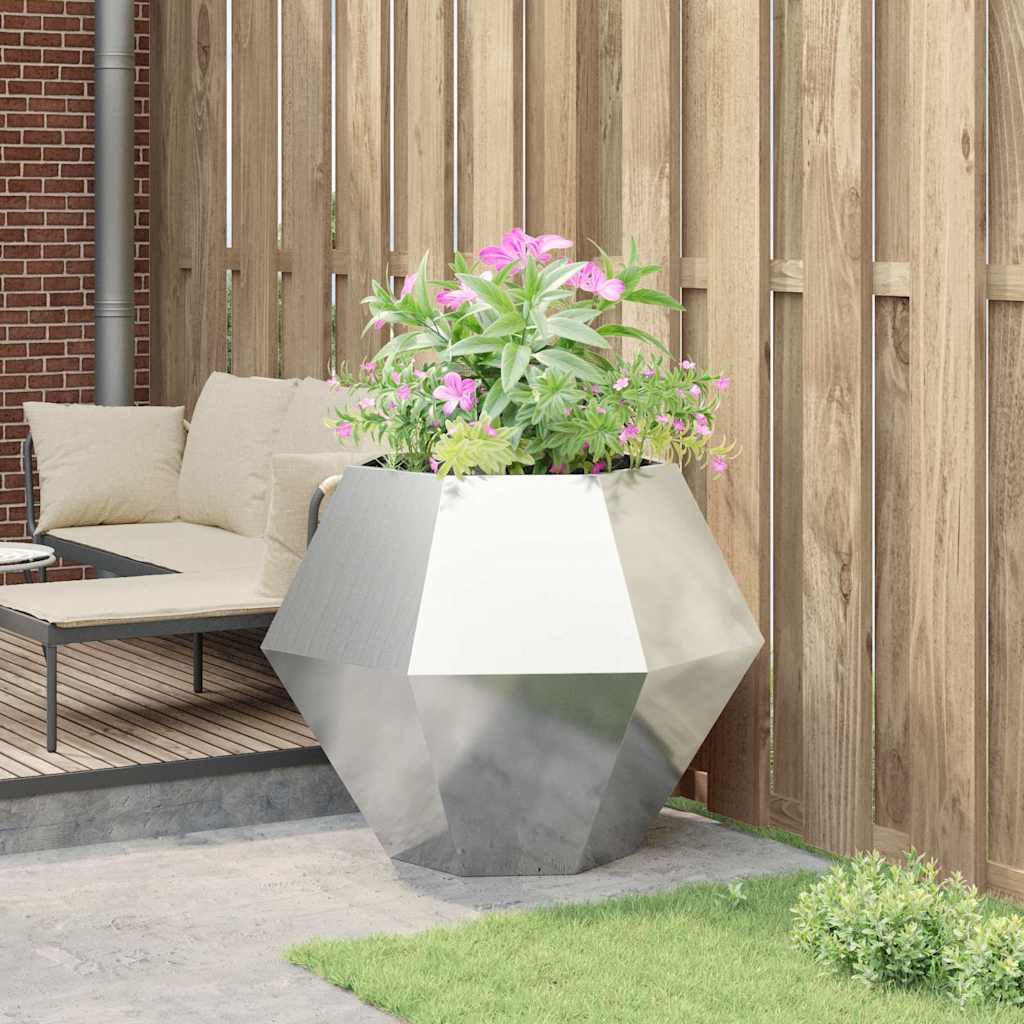 Plantenbak Zilver 100 x 100 x 80 cm Roestvrij staal