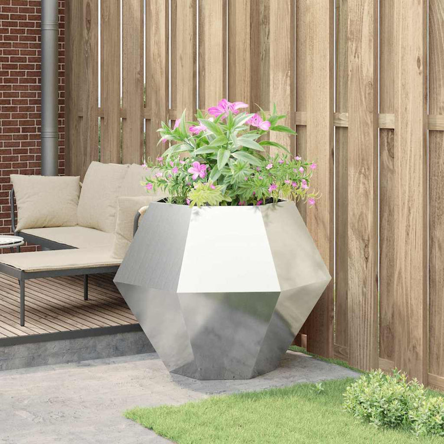 Plantenbak Zilver 100 x 100 x 80 cm Roestvrij staal