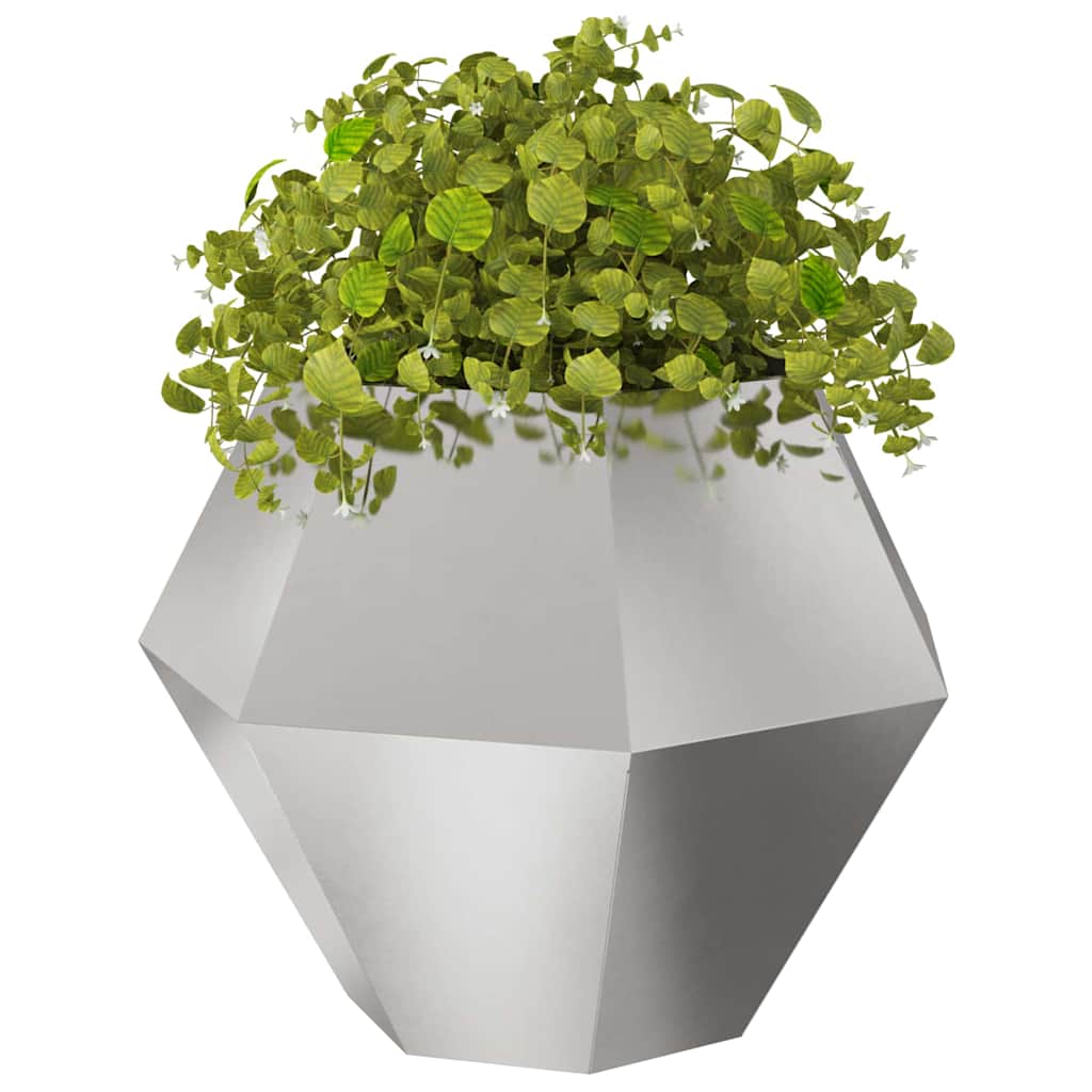 Plantenbak Zilver 100 x 100 x 80 cm Roestvrij staal