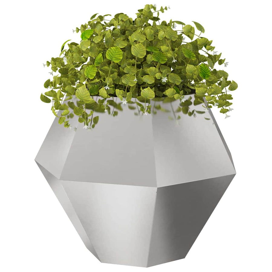 Plantenbak Zilver 100 x 100 x 80 cm Roestvrij staal