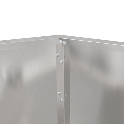 Plantenbak 2 pcs Zilver 100 x 100 x 80 cm Roestvrij staal