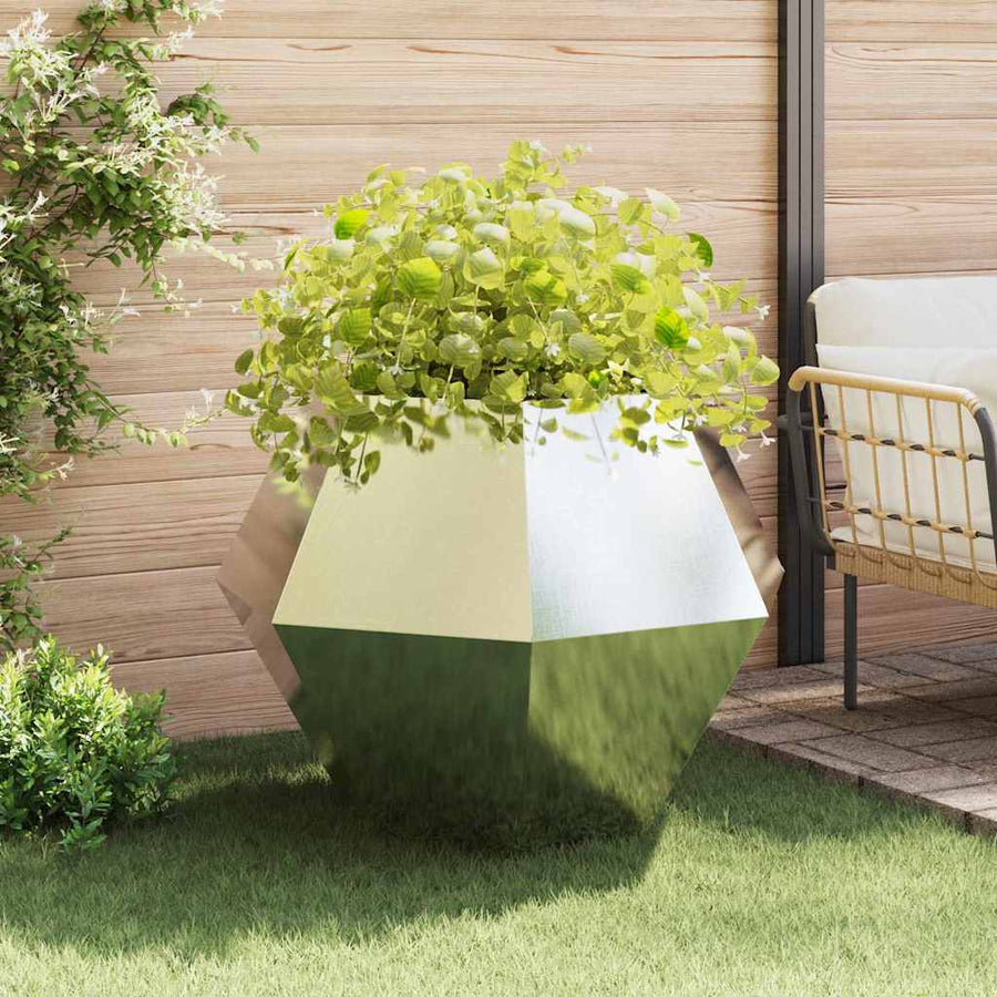 Plantenbak 2 pcs Zilver 100 x 100 x 80 cm Roestvrij staal