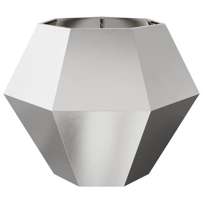 Plantenbak 2 pcs Zilver 100 x 100 x 80 cm Roestvrij staal