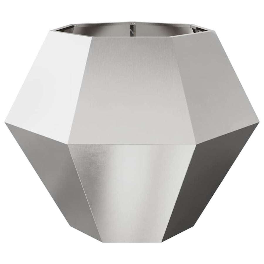 Plantenbak 2 pcs Zilver 100 x 100 x 80 cm Roestvrij staal