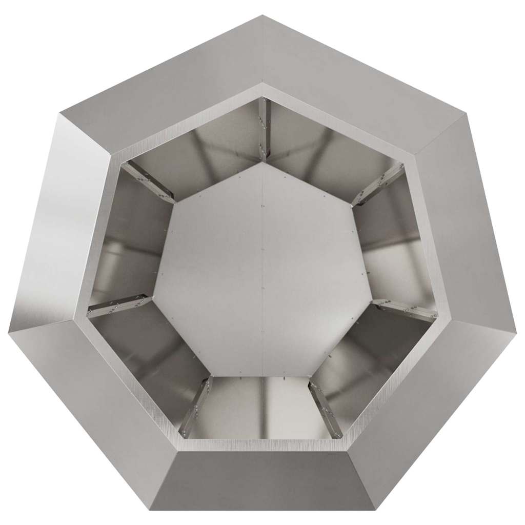 Plantenbak 2 pcs Zilver 100 x 100 x 80 cm Roestvrij staal