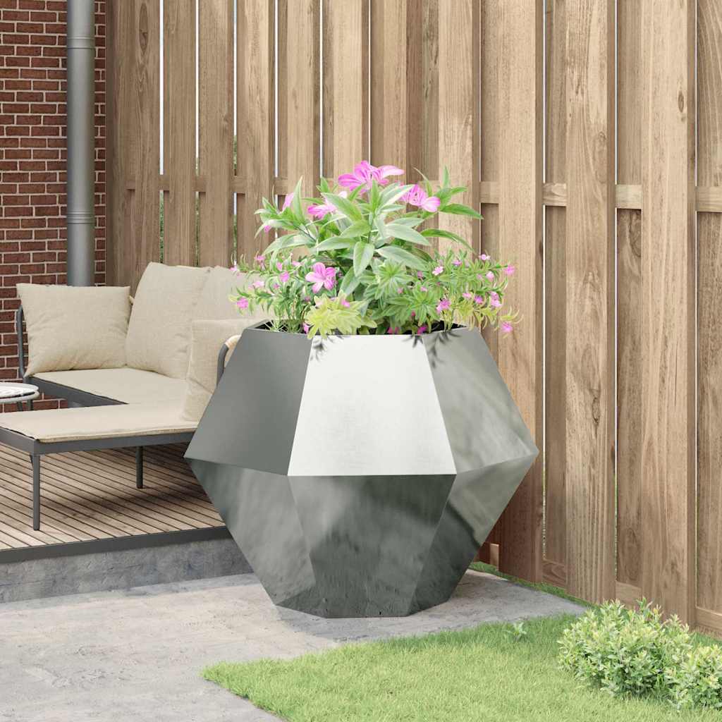 Plantenbak Zilver 100 x 100 x 80 cm Gegalvaniseerd staal