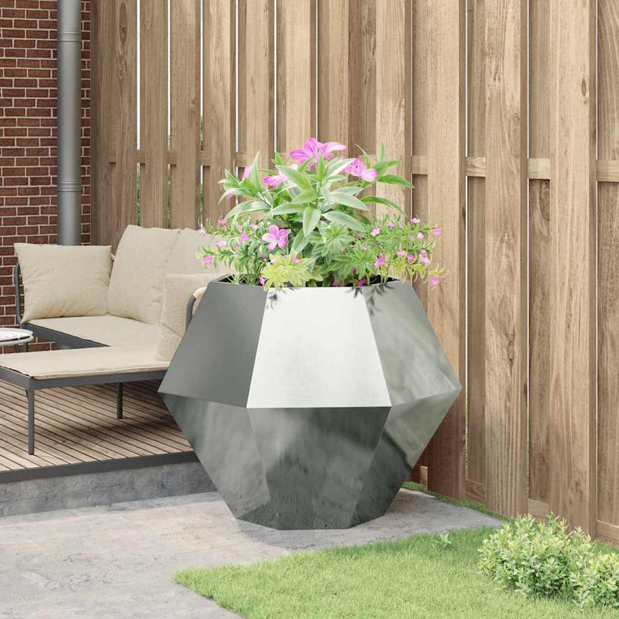 Plantenbak Zilver 100 x 100 x 80 cm Gegalvaniseerd staal