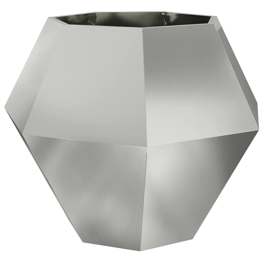 Plantenbak Zilver 100 x 100 x 80 cm Gegalvaniseerd staal