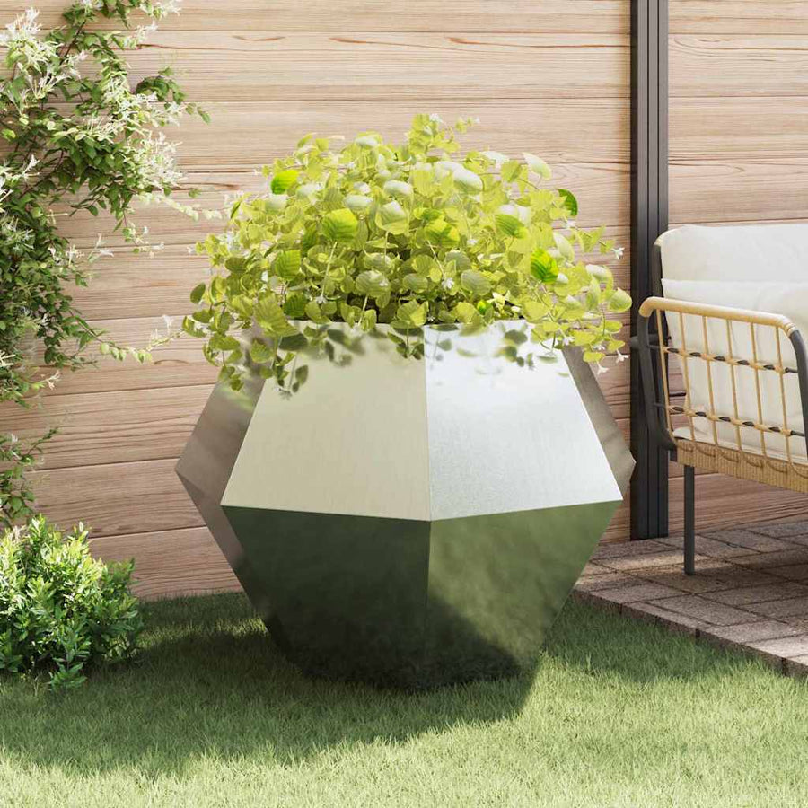 Plantenbak 2 pcs Zilver 100 x 100 x 80 cm Gegalvaniseerd staal