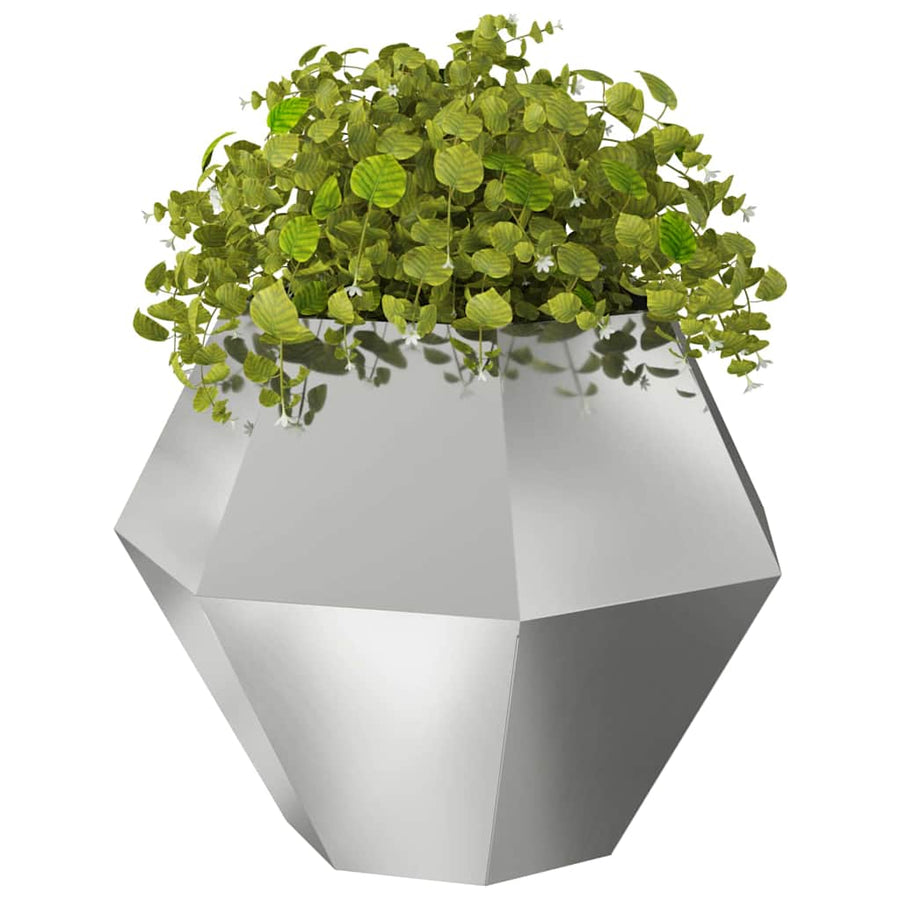 Plantenbak 2 pcs Zilver 100 x 100 x 80 cm Gegalvaniseerd staal