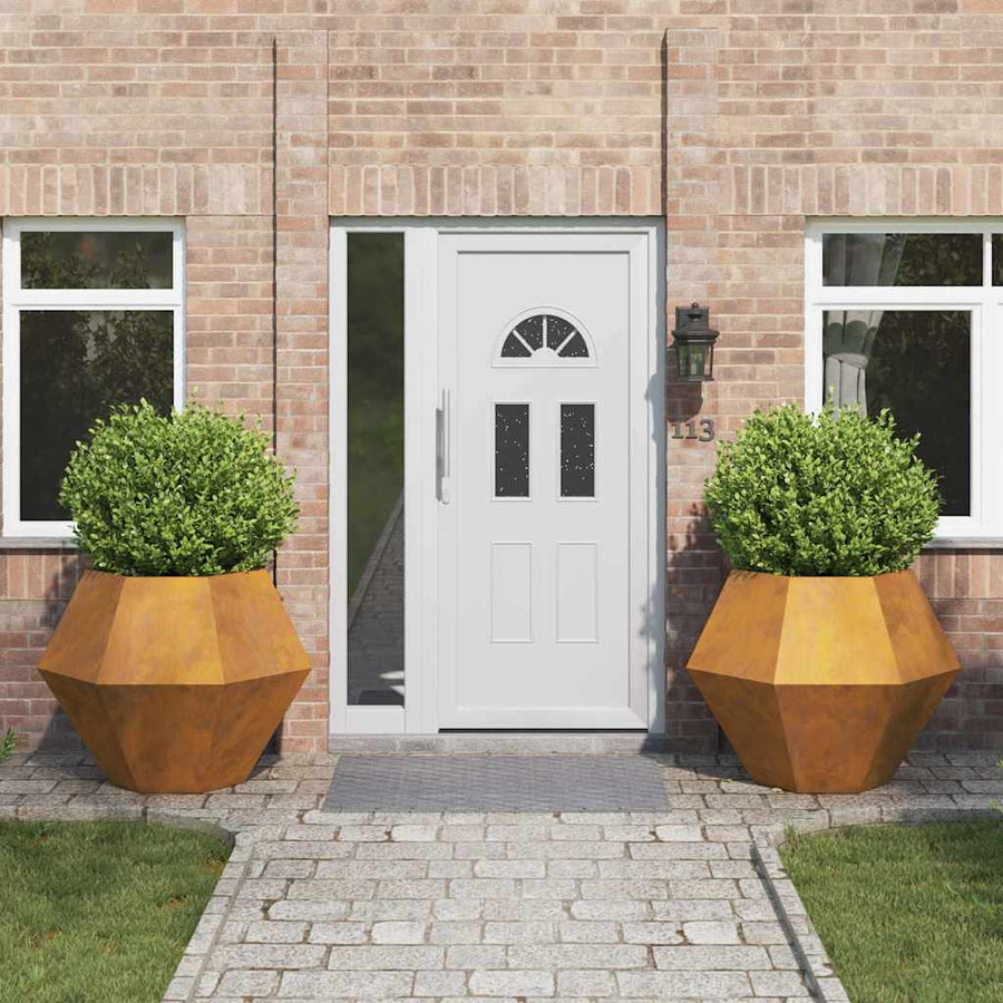 Plantenbak 2 pcs Roestig 100 x 100 x 80 cm Cortenstaal