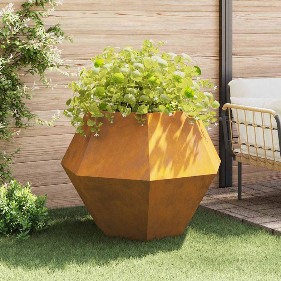 Plantenbak 2 pcs Roestig 100 x 100 x 80 cm Cortenstaal