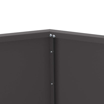 Plantenbak 2 pcs Zwart 75 x 75 x 60 cm Staal