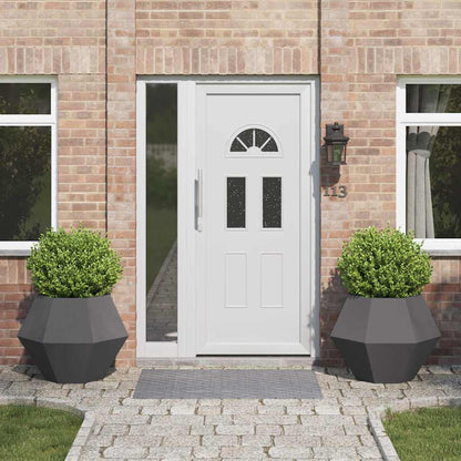 Plantenbak 2 pcs Zwart 75 x 75 x 60 cm Staal