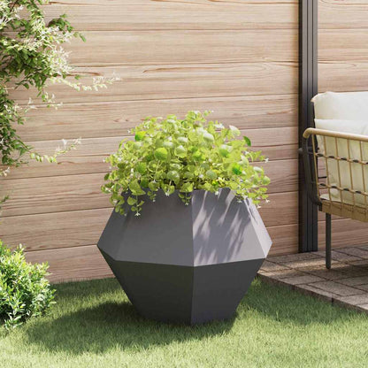 Plantenbak 2 pcs Zwart 75 x 75 x 60 cm Staal