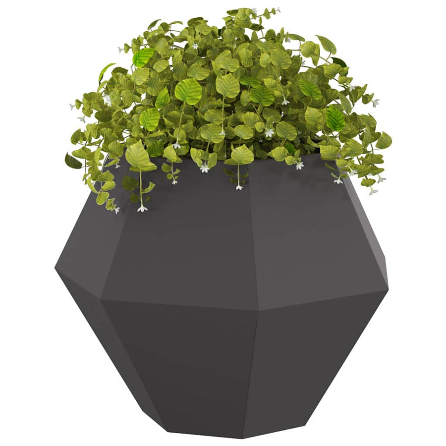 Plantenbak 2 pcs Zwart 75 x 75 x 60 cm Staal