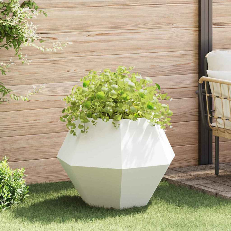 Plantenbak Wit 75 x 75 x 60 cm Staal