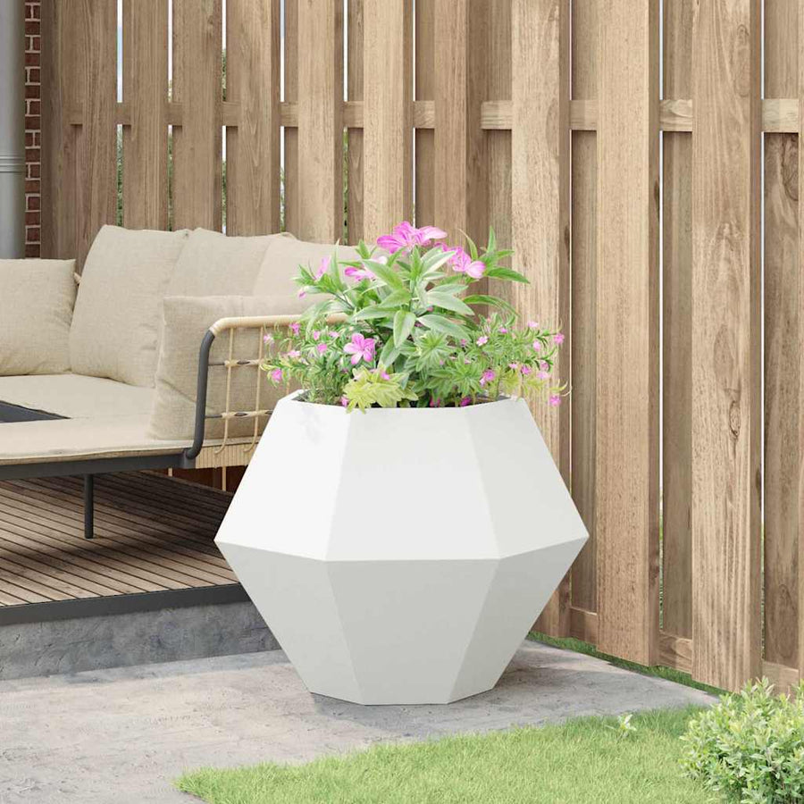 Plantenbak Wit 75 x 75 x 60 cm Staal