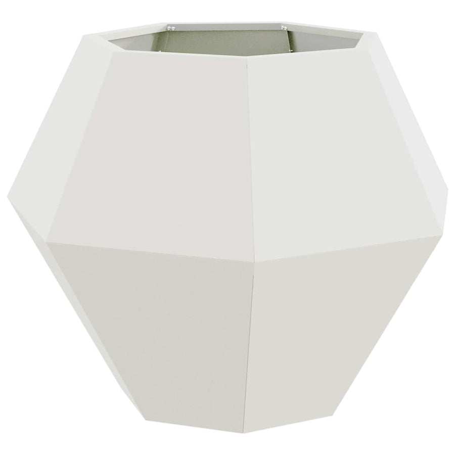 Plantenbak Wit 75 x 75 x 60 cm Staal