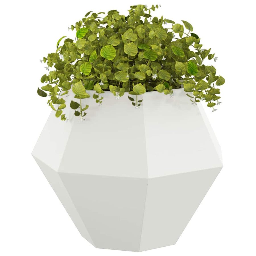 Plantenbak Wit 75 x 75 x 60 cm Staal