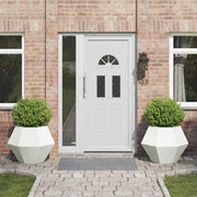 Plantenbak staal 75x75x60 cm wit