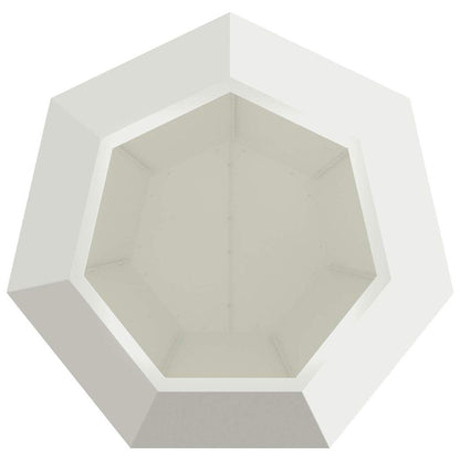 Plantenbak 2 pcs Wit 75 x 75 x 60 cm Staal