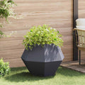 Plantenbak Antraciet 75 x 75 x 60 cm Staal