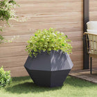 Plantenbak staal 75x75x60 cm antraciet