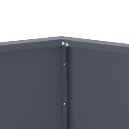 Plantenbak 2 pcs Antraciet 75 x 75 x 60 cm Staal