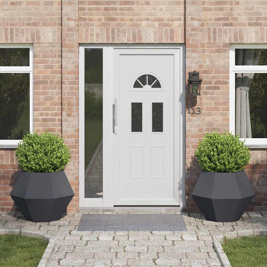 Plantenbak 2 pcs Antraciet 75 x 75 x 60 cm Staal