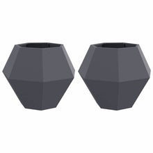 Plantenbak 2 pcs Antraciet 75 x 75 x 60 cm Staal