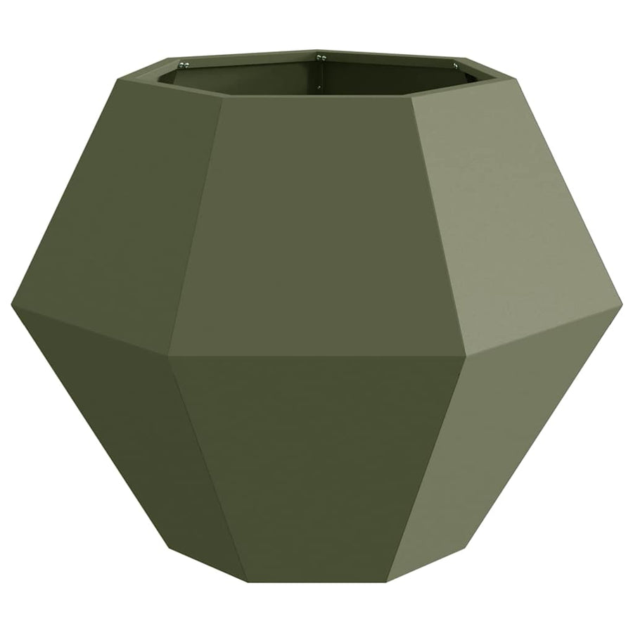 Plantenbak Olijf Groen 75 x 75 x 60 cm Staal