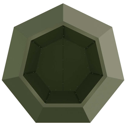 Plantenbak 2 pcs Olijf Groen 75 x 75 x 60 cm Staal