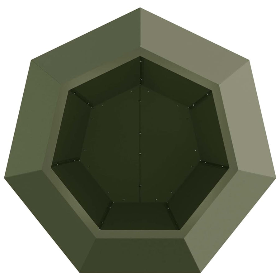Plantenbak 2 pcs Olijf Groen 75 x 75 x 60 cm Staal