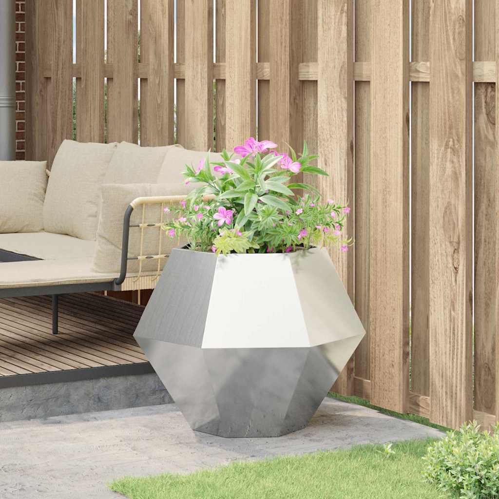 Plantenbak Zilver 75 x 75 x 60 cm Roestvrij staal