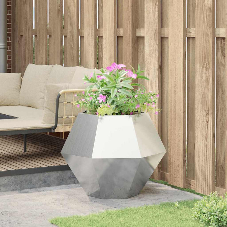 Plantenbak Zilver 75 x 75 x 60 cm Roestvrij staal