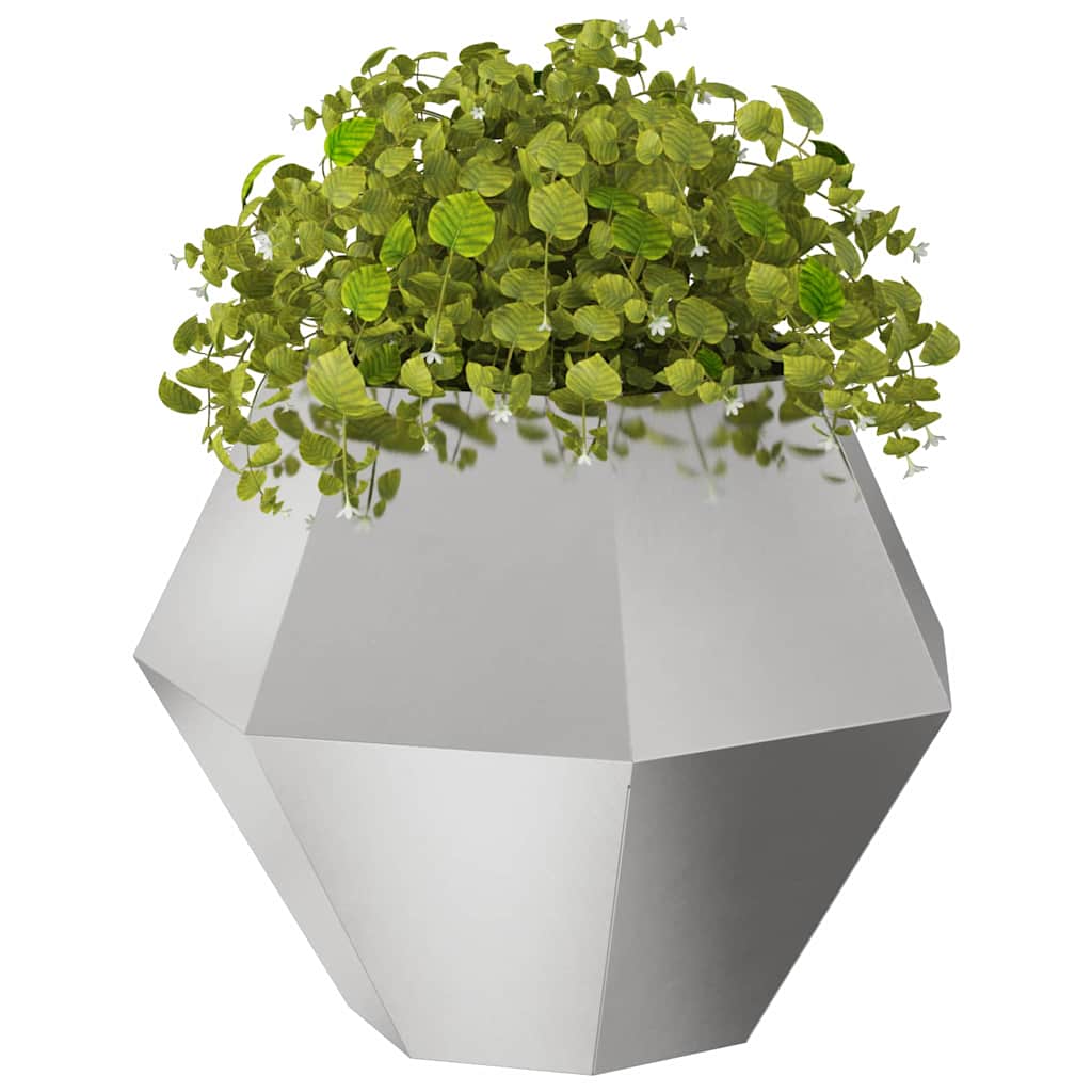 Plantenbak Zilver 75 x 75 x 60 cm Roestvrij staal
