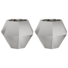 Plantenbak 2 pcs Zilver 75 x 75 x 60 cm Roestvrij staal