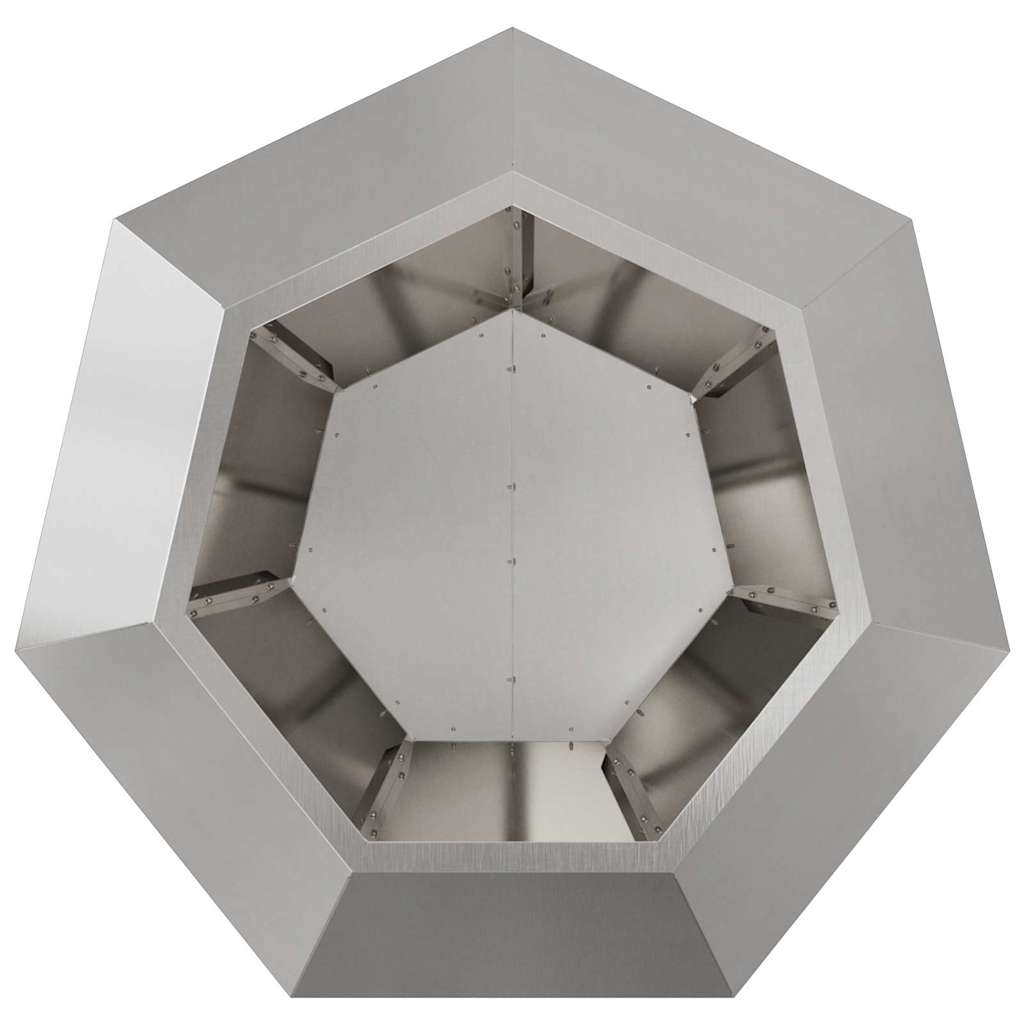 Plantenbak 2 pcs Zilver 75 x 75 x 60 cm Roestvrij staal