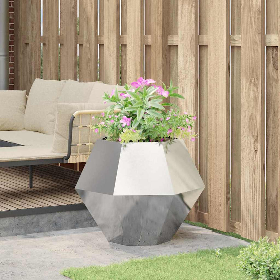 Plantenbak Zilver 75 x 75 x 60 cm Gegalvaniseerd staal