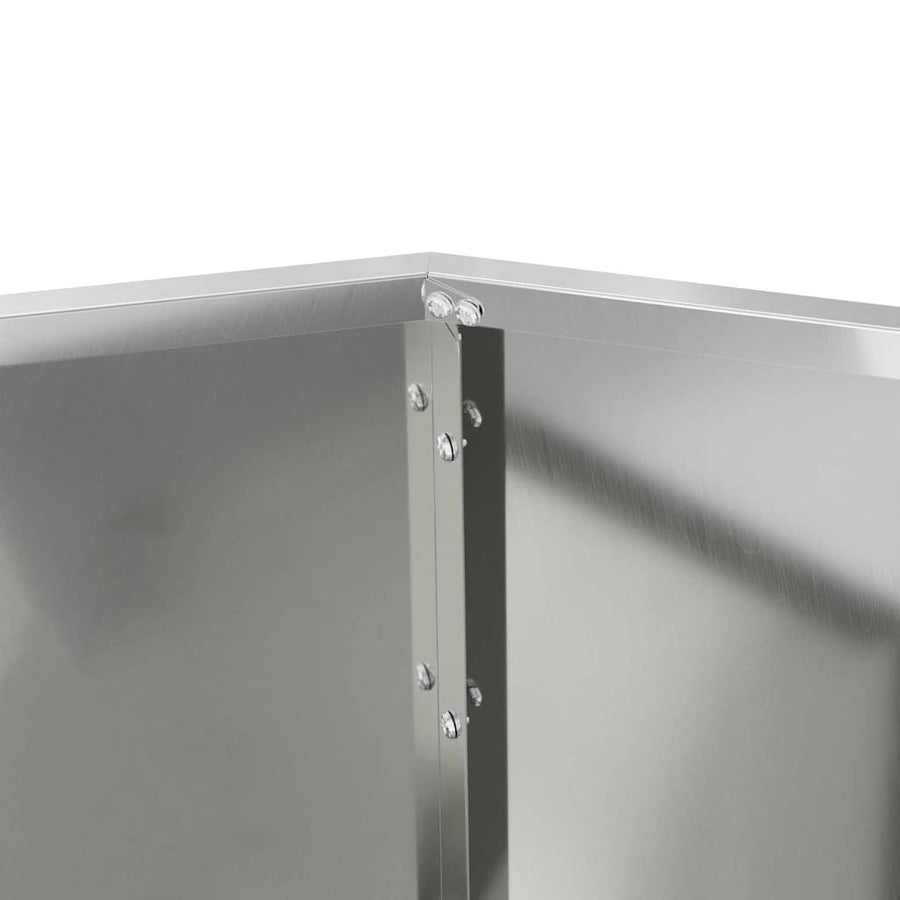 Plantenbak 2 pcs Zilver 75 x 75 x 60 cm Gegalvaniseerd staal