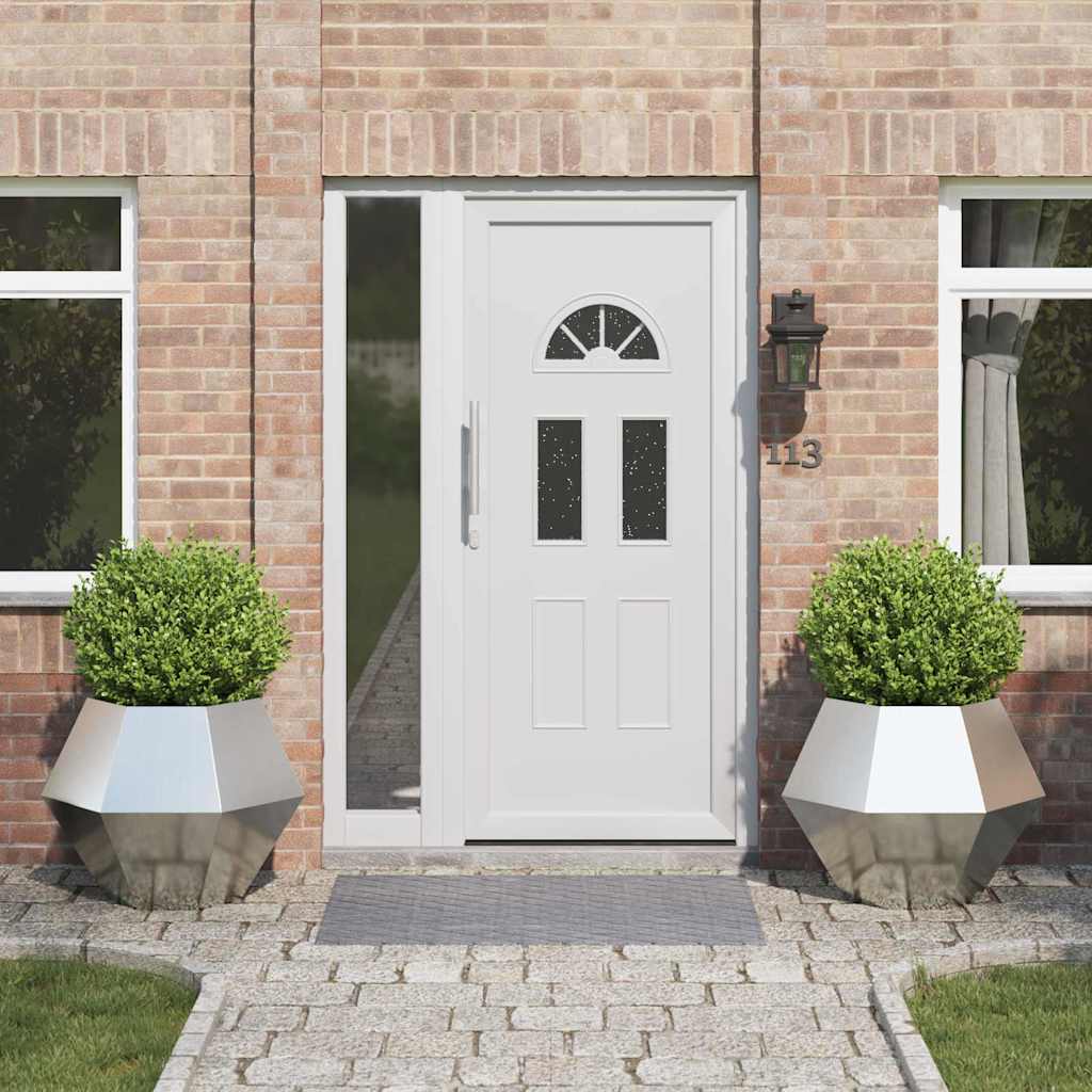 Plantenbak 2 pcs Zilver 75 x 75 x 60 cm Gegalvaniseerd staal