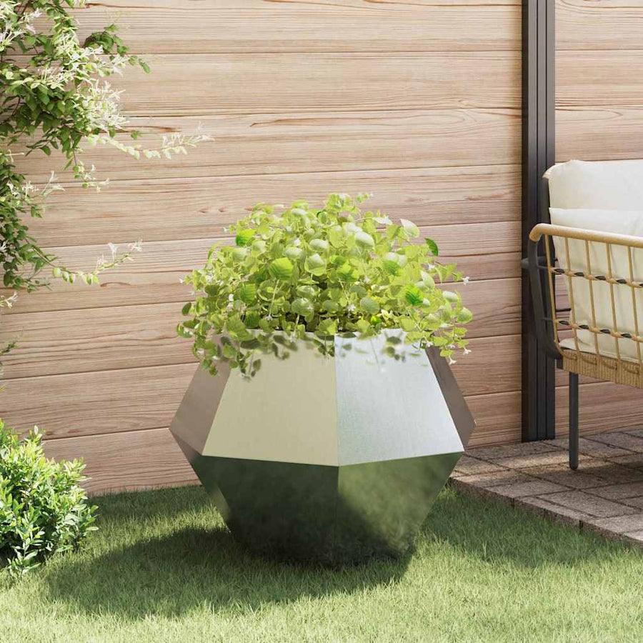 Plantenbak 2 pcs Zilver 75 x 75 x 60 cm Gegalvaniseerd staal