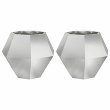 Plantenbak 2 pcs Zilver 75 x 75 x 60 cm Gegalvaniseerd staal